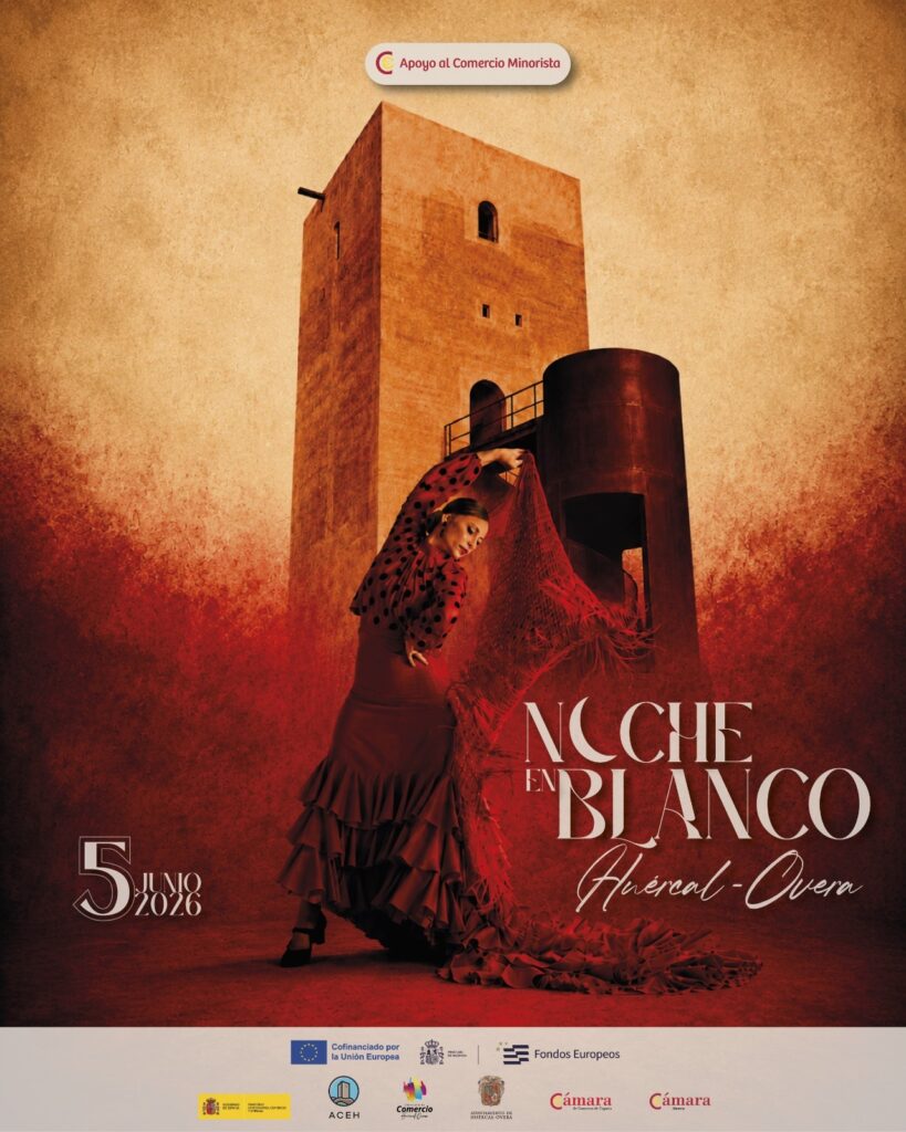 CARTEL NOCHE EN BLANCO HUERCAL OVERA - Acción de Dinamización Comercial - Noche en Blanco Huercal Overa